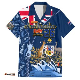 Personalised Happy Australia Day 26 January Hawaiian Shirt