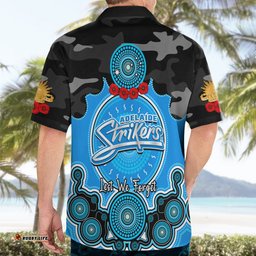 Adelaide Strikers ANZAC 2024 Hawaiian Shirt Lest We Forget Poppy Mix Camouflage