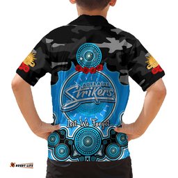 Adelaide Strikers ANZAC 2024 Hawaiian Shirt Lest We Forget Poppy Mix Camouflage