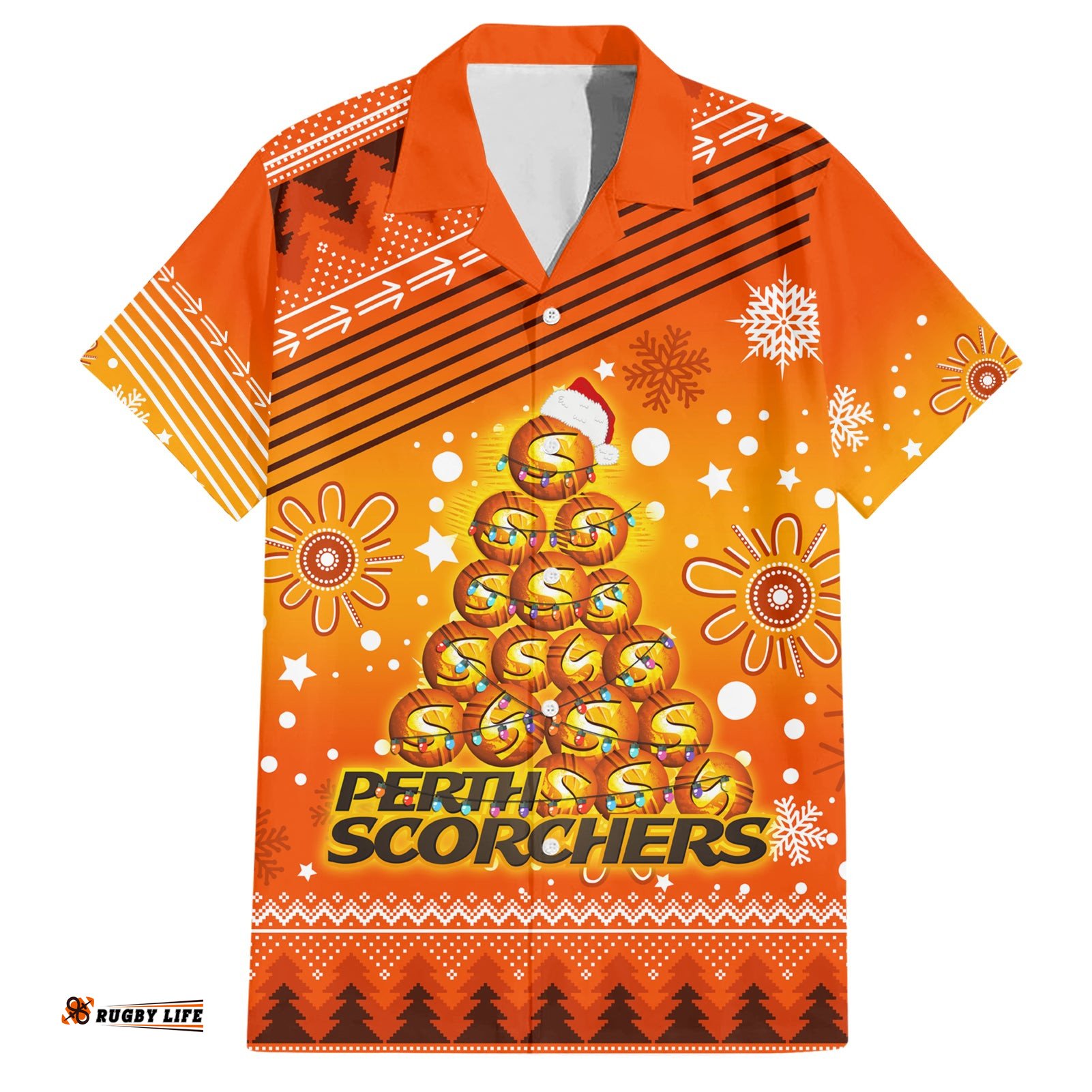 Custom Scorchers BBL Hawaiian Shirt Christmas Vibe