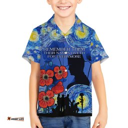 Remember Them ANZAC day Hawaiian Shirt Soldier In Starry Night Oil Paint Style