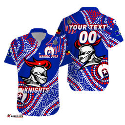 Custom Personalised Knights Rugby NAIDOC Aboriginal Hawaiian Shirt