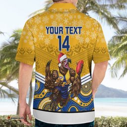 Custom Eagles Football Christmas Hawaiian Shirt Merry Xmas Mix Aboriginal Art