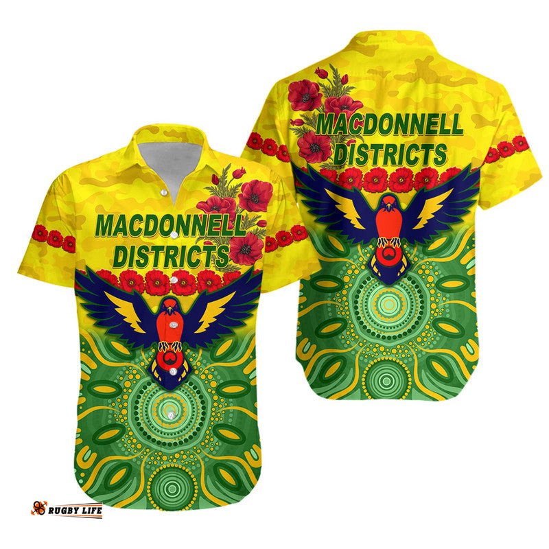 MacDonnell Districts ANZAC Hawaiian Shirt Indigenous Vibes