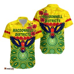 MacDonnell Districts ANZAC Hawaiian Shirt Indigenous Vibes
