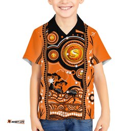Custom Perth Scorchers Cricket Hawaiian Shirt Happy Australia Day Aboriginal Art