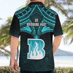Brisbane Heat Cricket Hawaiian Shirt Unique Indigenous Art Mix Polynesian Pattern