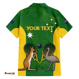 Personalised Australia Tennis Hawaiian Shirt Aussie Pride National Color