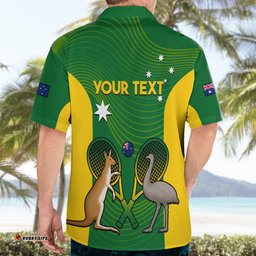 Personalised Australia Tennis Hawaiian Shirt Aussie Pride National Color