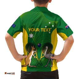 Personalised Australia Tennis Hawaiian Shirt Aussie Pride National Color