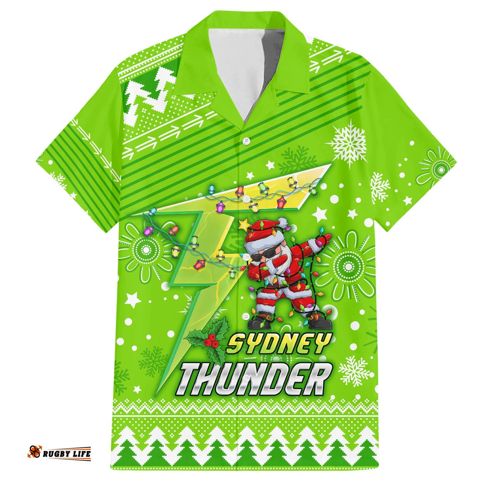 Custom Thunder BBL Hawaiian Shirt Christmas Vibe