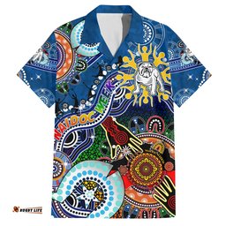 Personalised Bulldogs NAIDOC Week 2024 Hawaiian Shirt Australia Aboriginal Dot Painting