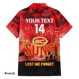 Custom Suns Football ANZAC Hawaiian Shirt Gallipoli Camouflage With Poppies