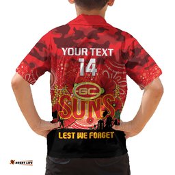Custom Suns Football ANZAC Hawaiian Shirt Gallipoli Camouflage With Poppies