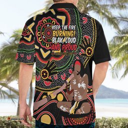 Australia Didgeridoo NAIDOC Week 2024 Hawaiian Shirt Keep The Fire Burning Blak Loud and Proud