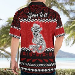 Personalised New Zealand Christmas Hawaiian Shirt Maori Tiki Meri Kirihimete