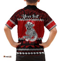 Personalised New Zealand Christmas Hawaiian Shirt Maori Tiki Meri Kirihimete