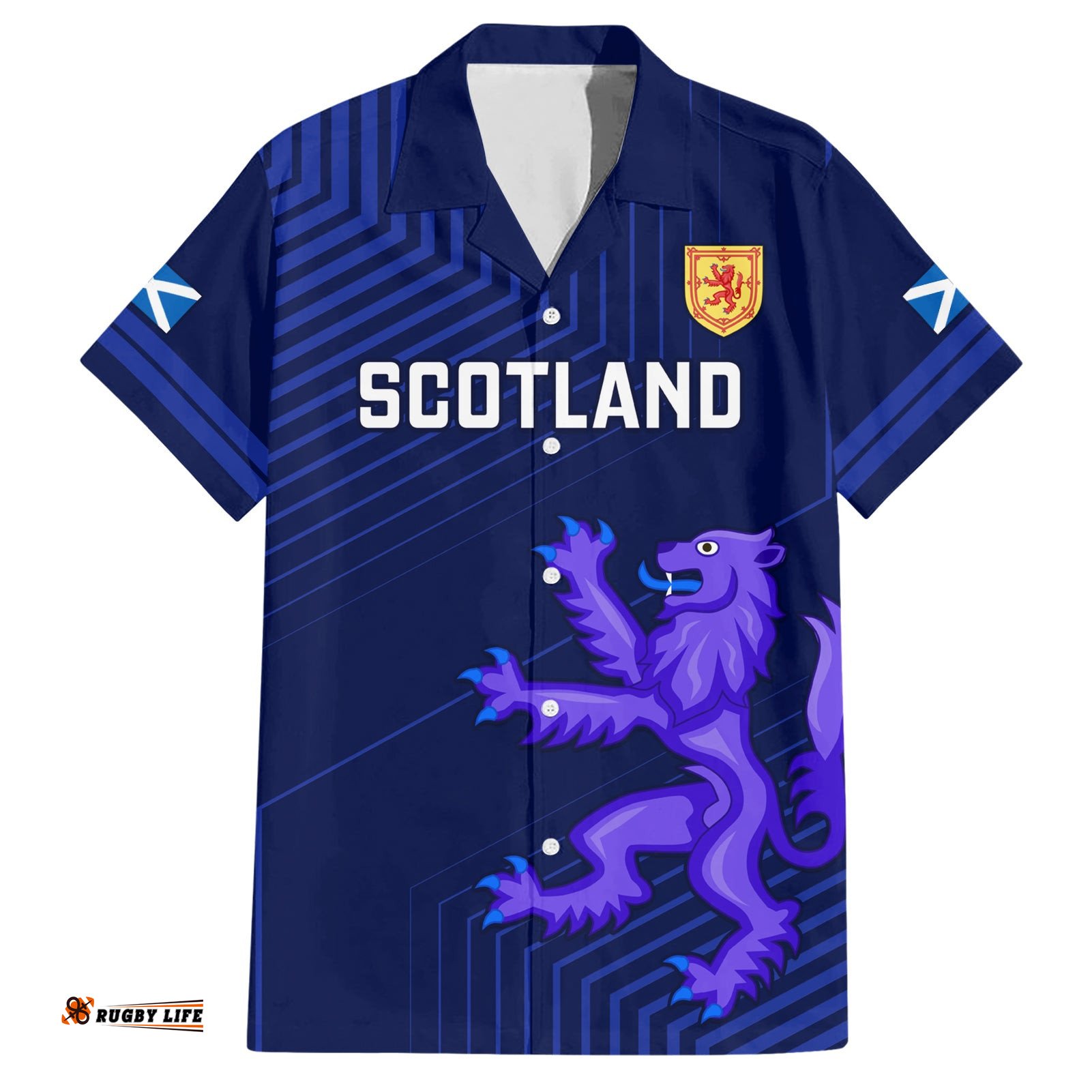 Scotland Rugby Hawaiian Shirt Go Scottish