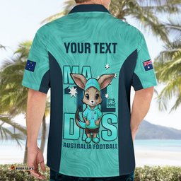 Custom Matildas Hawaiian Shirt Australian Cute Mascot Unique Turquosie Version
