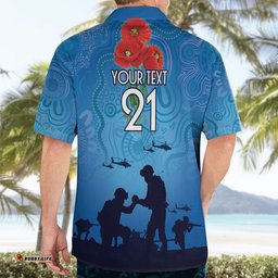 Custom Bulldogs Rugby ANZAC Hawaiian Shirt The Military Soldiers with Aboriginal Style