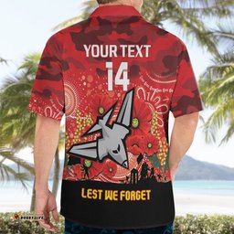 Custom Essendon Football ANZAC Hawaiian Shirt Gallipoli Camouflage With Poppies