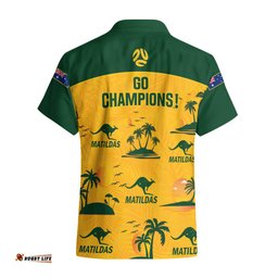 Australia Soccer Hawaiian Shirt Matildas World Cup Tropical Style