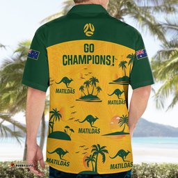 Australia Soccer Hawaiian Shirt Matildas World Cup Tropical Style