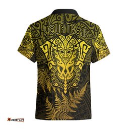 New Zealand Rugby Hawaiian Shirt Silver Fern All Black Mix Ta Moko Gold Style
