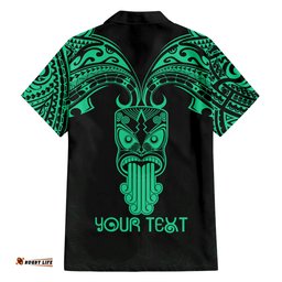 Personalised New Zealand Te Reo Maori Hawaiian Shirt Kia Kaha Maori Language Week Green Style