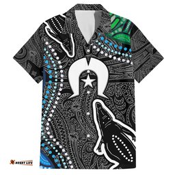Torest Trait Islands Mix Crocodine Aboriginal Pattern Hawaiian Shirt