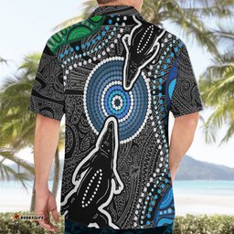 Torest Trait Islands Mix Crocodine Aboriginal Pattern Hawaiian Shirt