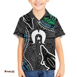 Torest Trait Islands Mix Crocodine Aboriginal Pattern Hawaiian Shirt