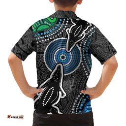 Torest Trait Islands Mix Crocodine Aboriginal Pattern Hawaiian Shirt