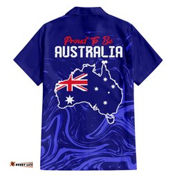 Proud To Be Australia Day Hawaiian Shirt Kangaroo with Flag Color