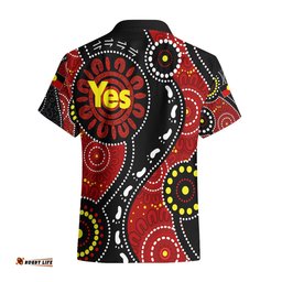 Australia Indigenous Hawaiian Shirt Vote Yes Aboriginal Flag Color