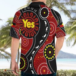 Australia Indigenous Hawaiian Shirt Vote Yes Aboriginal Flag Color