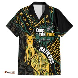 Australia Matildas Indigenous Hawaiian Shirt NAIDOC 2024 Keep The Fire Burning