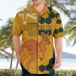 Custom Australia Day Soccer Socceroos Hawaiian Shirt We Are One And Free