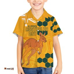 Custom Australia Day Soccer Socceroos Hawaiian Shirt We Are One And Free