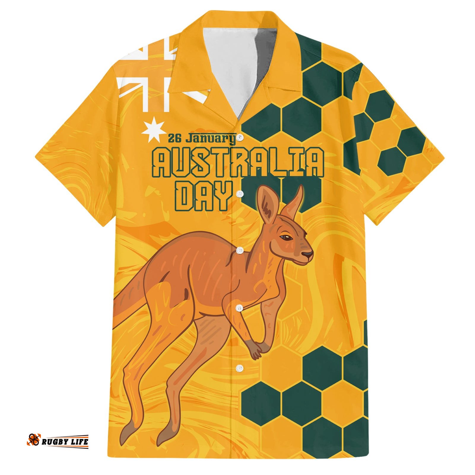 Custom Australia Day Soccer Socceroos Hawaiian Shirt We Are One And Free