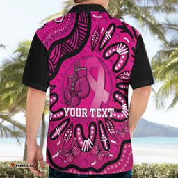 Personalised Australia Breast Cancer Hawaiian Shirt Pink Boxing Ribbon Be Strong And Fight On