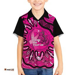 Personalised Australia Breast Cancer Hawaiian Shirt Pink Boxing Ribbon Be Strong And Fight On