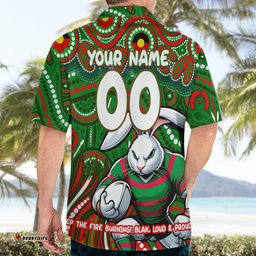 Custom Australia NAIDOC Week 2024 Hawaiian Shirt Rabbitohs Mascot Keep The Fire Burning