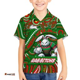 Custom Australia NAIDOC Week 2024 Hawaiian Shirt Rabbitohs Mascot Keep The Fire Burning