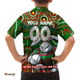 Custom Australia NAIDOC Week 2024 Hawaiian Shirt Rabbitohs Mascot Keep The Fire Burning