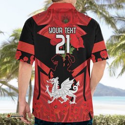 Custom Dragons Rugby ANZAC Hawaiian Shirt Gallipoli Soldier With Aboriginal Art