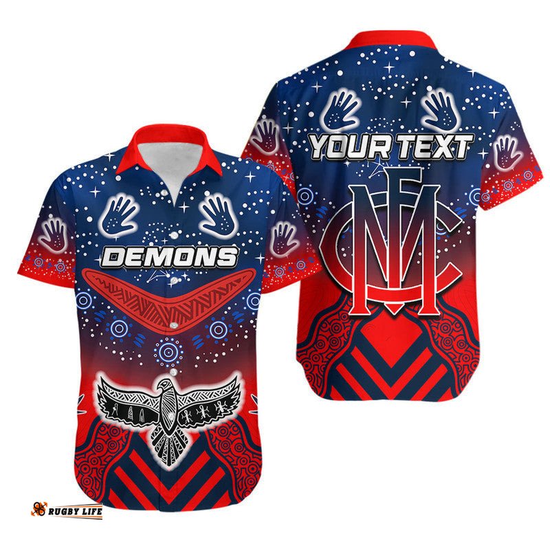 Custom Personalised Melbourne Demons Hawaiian Shirt
