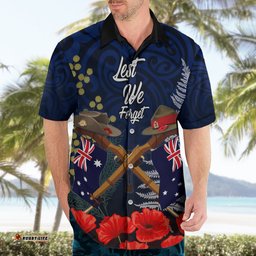 Anzac Day Aussie Mix Maori In Memories Hawaiian Shirt