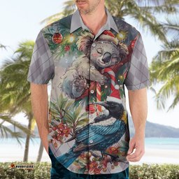 Koala and Tui Bird Christmas in July Hawaiian Shirt