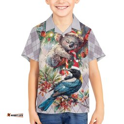 Koala and Tui Bird Christmas in July Hawaiian Shirt